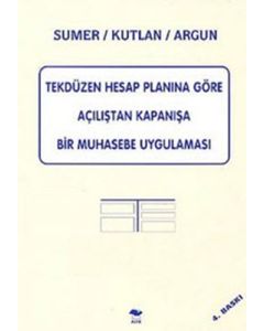 Tekdüzen Hesap Planına Göre Açılıştan Kapanışa bir Muhasebe Uygulaması