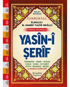 Yasin-i Şerif (Fihristli, Mealli ve Türkçe Okunuşlu - Cami Boy)