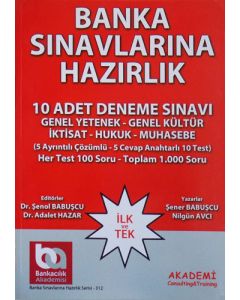 Banka Sınavlarına Hazırlık 10 Adet Deneme Sınavı (Üniversite Mezunları İçin)