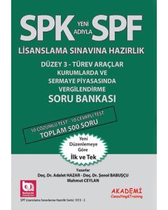 SPK Yeni Adıyla SPF Lisanslama Sınavına Hazırlık - Kurumlarda ve Sermaye Piyasasında Vergilendirme Soru Bankası
