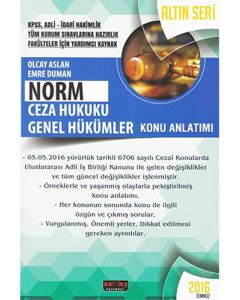NORM Ceza Hukuku Genel Hükümler - Konu Anlatımı