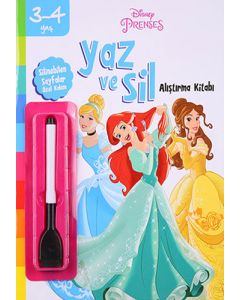 Disney  Prenses -  Yaz ve Sil Alıştırma Kitabı
