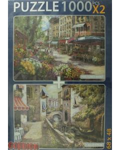 Ponte di Venezia Paris Flower Market 2x1000 Puzzle