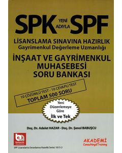 SPK Yeni Adıyla SPF  İnşaat ve Gayrimenkul Muhasebesi Soru Bankası