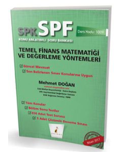 SPK - SPF Temel Finans Matematiği ve Değerleme Yöntemleri 