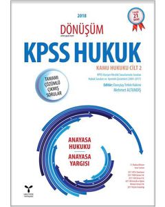 2018 Dönüşüm Kpss Hukuk Anayasa Hukuku - Anayasa Yargısı