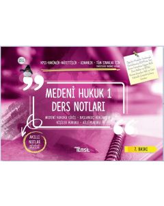 Medeni Hukuk 1 Ders Notları