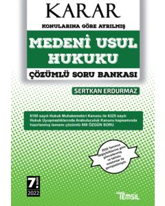 Karar - Medeni Usul Hukuku Çözümlü Soru Bankası