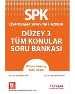 SPK Lisanslama Sınavına Hazırlık Düzey 3 - Tüm Konular Soru Bankası