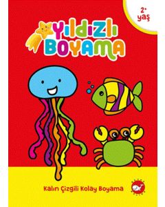 Yıldızlı Boyama - Kalın Çizgili Kolay Boyama
