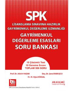 SPK Gayrimenkul Değerleme Esasları Soru Bankası
