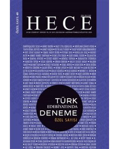 Hece Aylık Edebiyat Dergisi Özel Sayı: 40 - Türk Edebiyatında Deneme