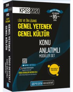 2020 KPSS Lise ve Önlisans Genel Yetenek - Genel Kültür - Video Destekli Konu Anlatımlı Modüler Set
