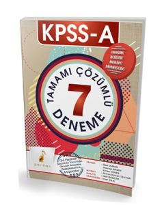 KPSS A Grubu Tamamı Çözümlü 7 Deneme