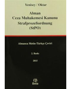 Alman Ceza Muhakemesi Kanunu StrafprozeBordnung (StPO)