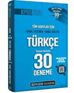 2020 KPSS Tüm Adaylar İçin Genel Yetenek - Genel Kültür Türkçe 30 Deneme