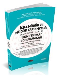2020 İcra Müdür ve Müdür Yardımcılığı Sınavlarına Hazırlık Son Tekrar Soru Bankası