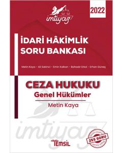  İmtiyaz İdari Hâkimlik Soru Bankası - Ceza Hukuku Genel Hükümler
