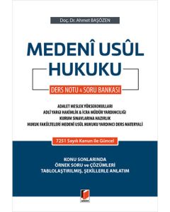 Medeni Usul Hukuku Ders Notu & Soru Bankası