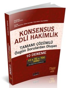 KONSENSUS Adli Hakimlik Tamamı Çözümlü ​Özgün Sorulardan Oluşan 10 Deneme