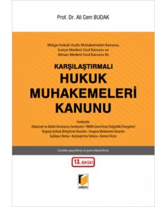 Karşılaştırmalı Hukuk Muhakemeleri Kanunu (Ciltli)