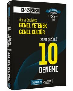 2020 KPSS Lise ve Önlisans Adayları İçin Tamamı Çözümlü 10 Deneme