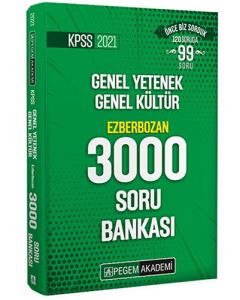2021 KPSS Genel Yetenek Genel Kültür Ezberbozan 3000 Soru Bankası