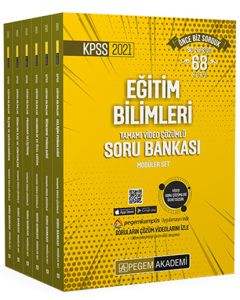 2021 KPSS Eğitim Bilimleri Tamamı Video Çözümlü Soru Bankası Modüler Seti - 6 Kitap