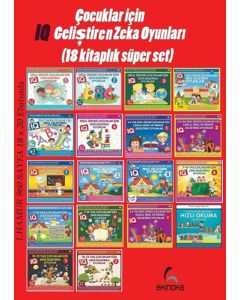 Çocuklar İçin IQ Geliştiren Zeka Oyunları - 18 Kitaplık Süper Set