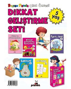 5 Yaş Okul Öncesi Dikkat Geliştirme Seti - 5 Kitap Takım