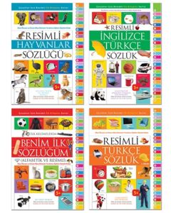 İlk Resimli Sözlükler Seti - 4 Kitap Takım