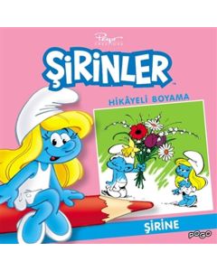 Şirinler - Şirine Hikayeli Boyama