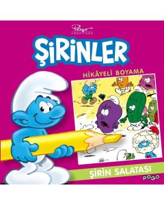 Şirinler Hikayeli Boyama - Şirin Salatası