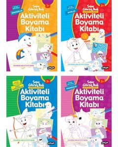 Aktiviteli Boyama Kitapları Seti - 4 Kitap Takım