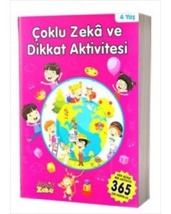 4 Yaş Çoklu Zeka ve Dikkat Aktivitesi - Pembe Kitap