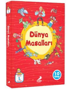 Düz Yazılı Dünya Masalları Set -10 Kitap Takım