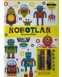 Minik Ressamlar - Robotlar Boyama Kitabı 