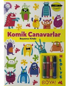 Minik Ressamlar - Komik Canavarlar Boyama Kitabı