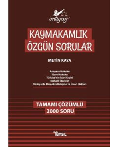 İmtiyaz Kaymakamlık Özgün Sorular