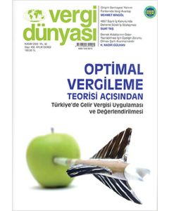 Vergi Dünyası Dergisi Sayı: 495 Kasım 2022