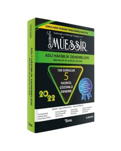 Müessir Adli Hakimlik Denemeleri - Tamamı Çözümlü 5 Deneme (2022)