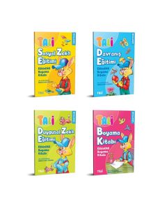 Tali Etkinlikli Boyama Seti - 4 Kitap Takım