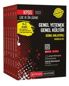 2022 KPSS Lise ve Önlisans Genel Yetenek Genel Kültür Konu Anlatımlı Modüler Set