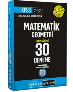 2022 KPSS Genel Yetenek Genel Kültür Matematik - Geometri 30 Deneme