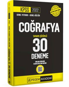 2022 KPSS Genel Yetenek - Genel Kültür Coğrafya 30 Deneme