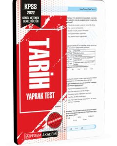 2022 KPSS Genel Yetenek Genel Kültür Tarih Yaprak Test