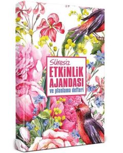 Süresiz Etkinlik Ajandası ve Planlama Defteri - Gül Bahçesi
