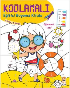 Kodlamalı Eğitici Boyama Kitabı 2.Seviye : Eğlenceli Tatil