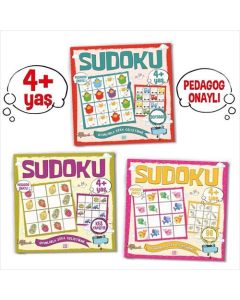 Çocuklar İçin Sudoku Seti - 3 Kitap Takım (4+Yaş)