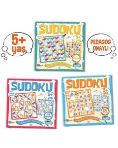 Çocuklar İçin Sudoku Seti (5+ Yaş) - 3 Kitap Takım